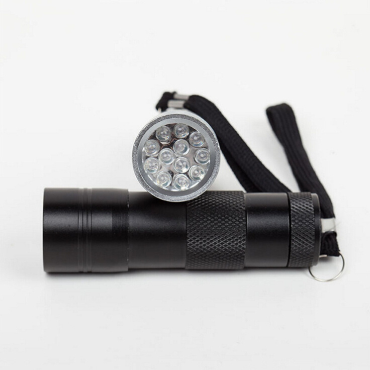 High Quality 395nm~365nm Flashlight Detector Multi-purpose Ultraviolet Blacklight 12 LED UV Flashlight