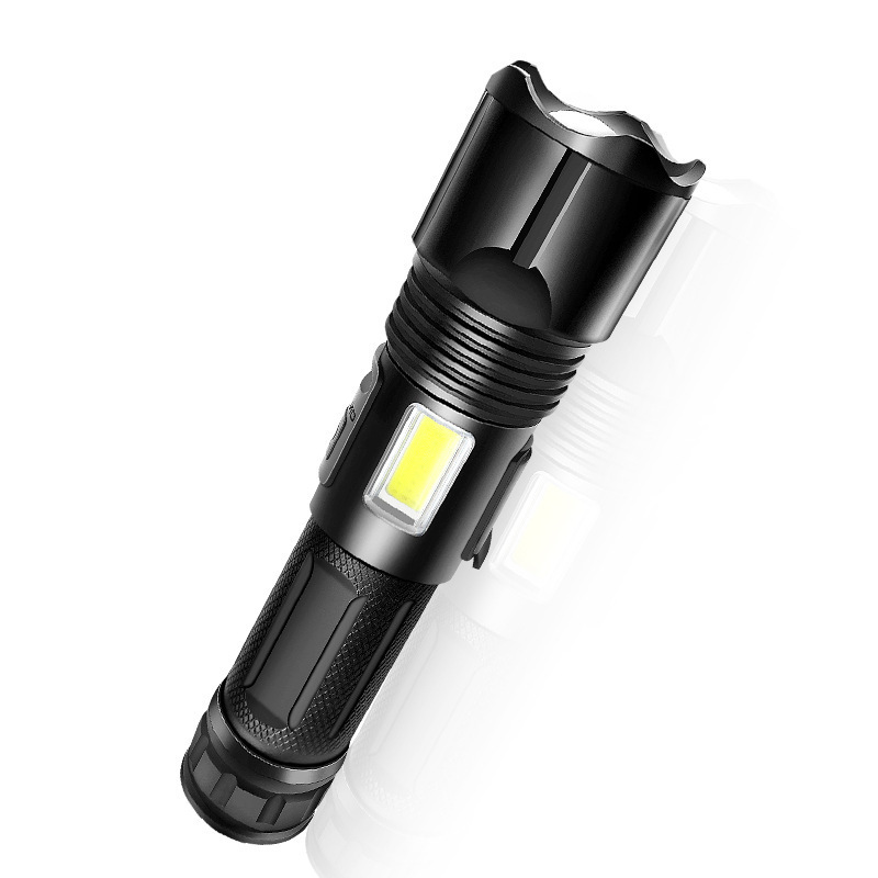 XHP70 Super Bright Flashlight XHP70+COB Red and White Light Waterproof Zoom Flashlight Charging Torch Equipment Hunting Lamp