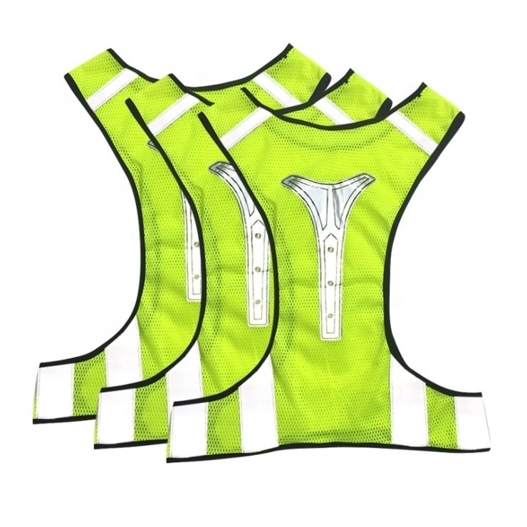 Sport Led Flashing Lighted Traffic With Led Light Reflective Safety Vest For Running,Walking