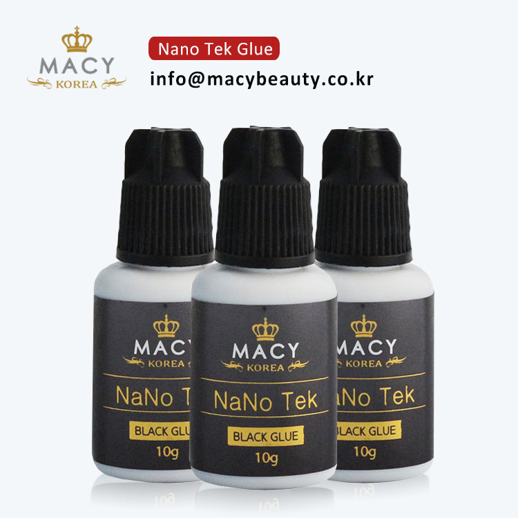 Macy Beauty Nano Tek Hot Selling eyelash black glue Strong Bonding professional lash extension glue