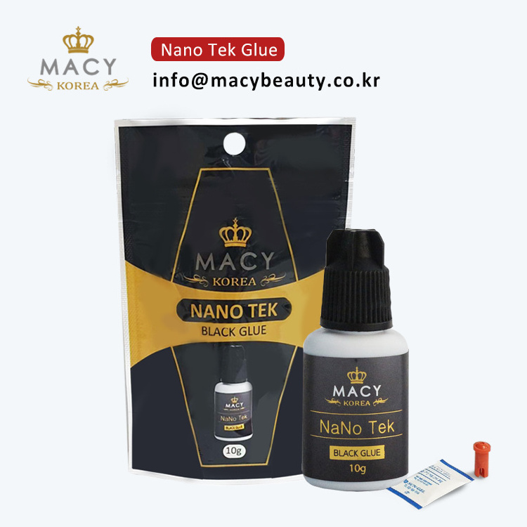 Macy Beauty Nano Tek Hot Selling eyelash black glue Strong Bonding professional lash extension glue