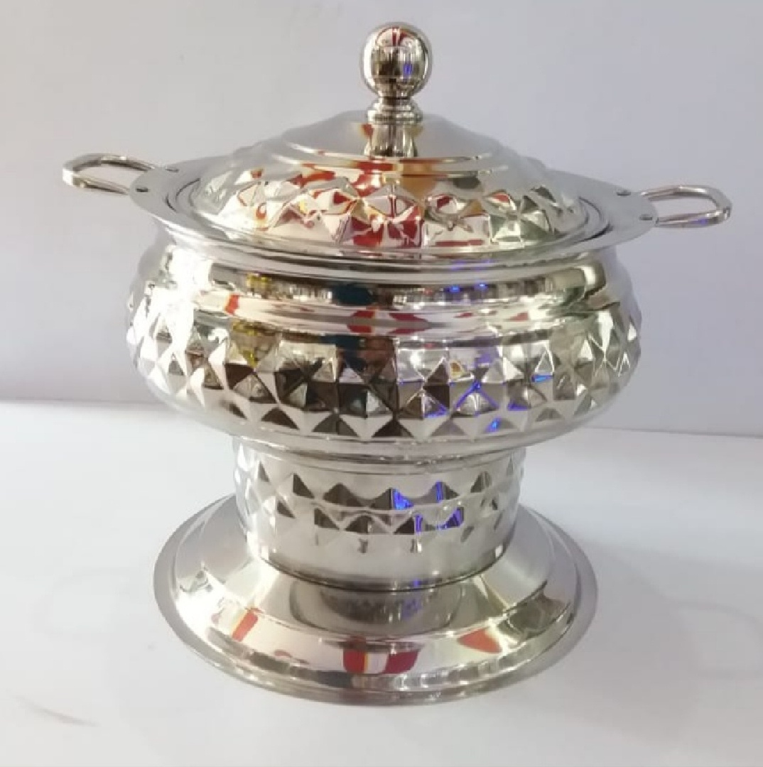 New luxury stainless steel oval chafing dish used at weddings, restaurants, hotels, parties serving buffet chafing dish