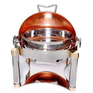 New luxury stainless steel oval chafing dish used at weddings, restaurants, hotels, parties serving buffet chafing dish