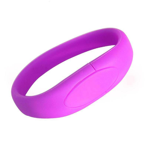 Classical PVC Wristband USB Flash Drive in 1GB 8GB 16GB 64GB Capacities-Fashionable Bracelet USB Stick for Women and Men