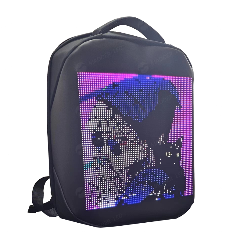 Waterproof smart LED display backpack Wifi mobile APP programming advertising walking billboard DIY student LED backpack