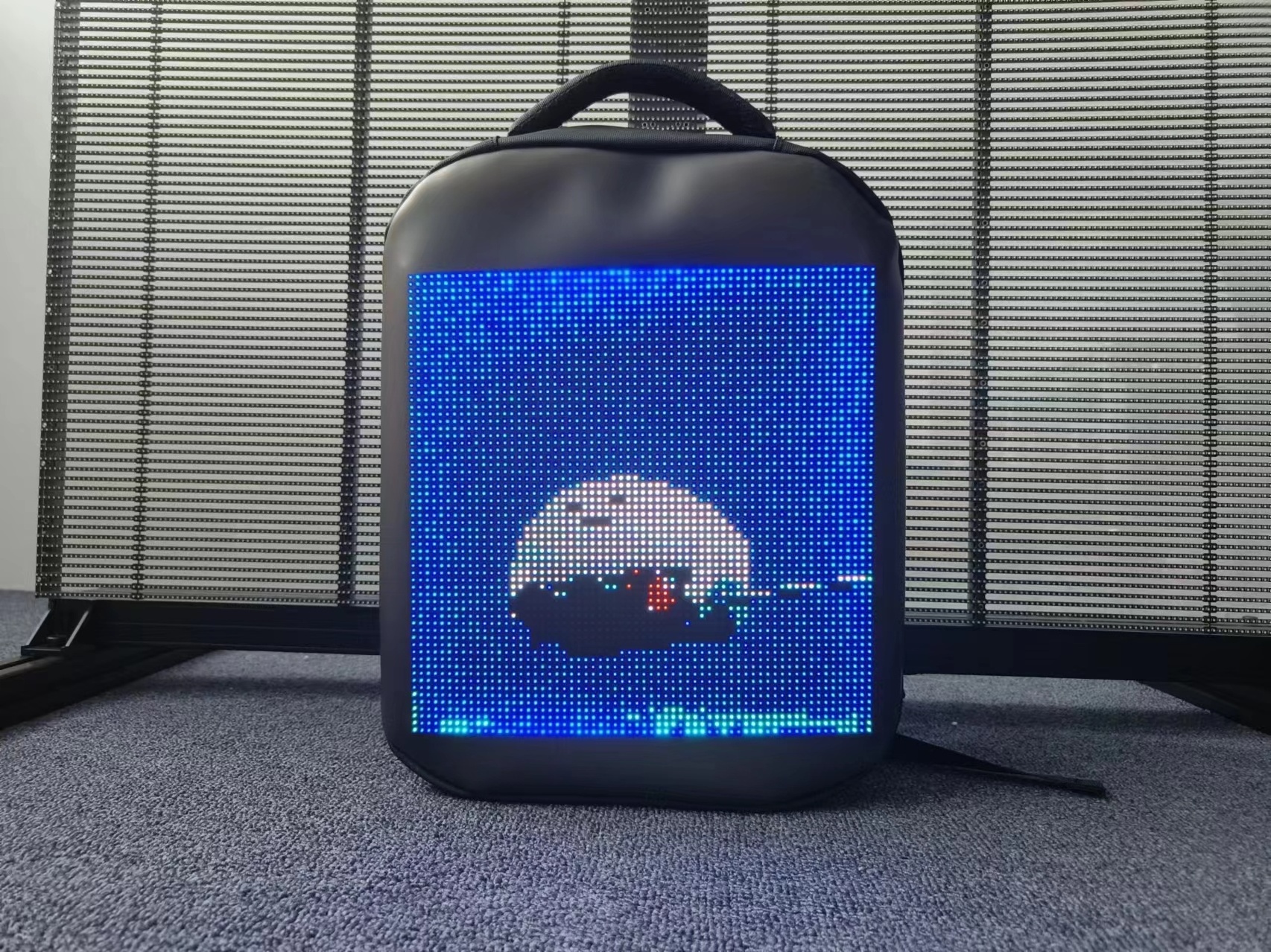 Waterproof smart LED display backpack Wifi mobile APP programming advertising walking billboard DIY student LED backpack