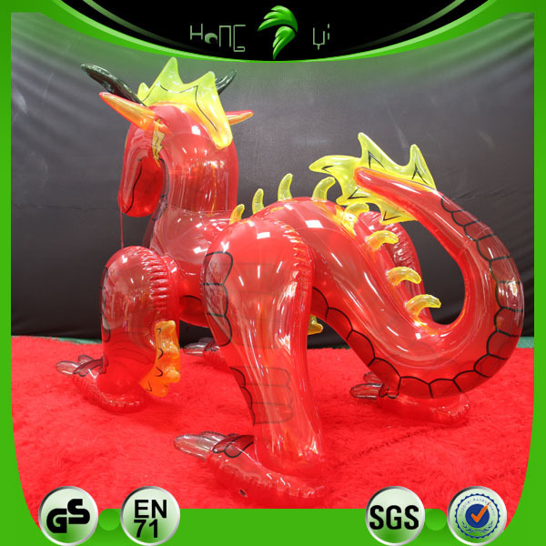 Inflatable Transparent Accessible Chinese Dragon With Zipper Balloon Custom Inflation Clear Dragon Balloon For Fun