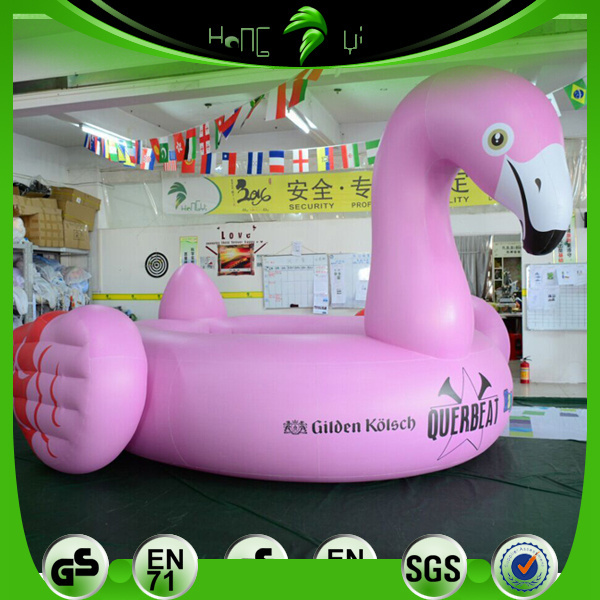 Hongyi Toy Giant Inflatable Animal Balloon Floating On The Water Custom Inflatable Flamingo Shape Balloon Swimming Pool Toy