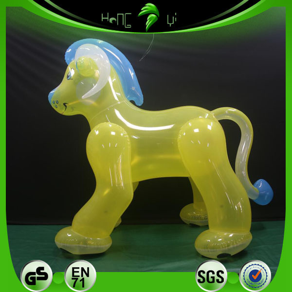 Hongyi Toy Inflatable Animal Toy Customized Inflatable PVC Transparent Lion Toy With SPH