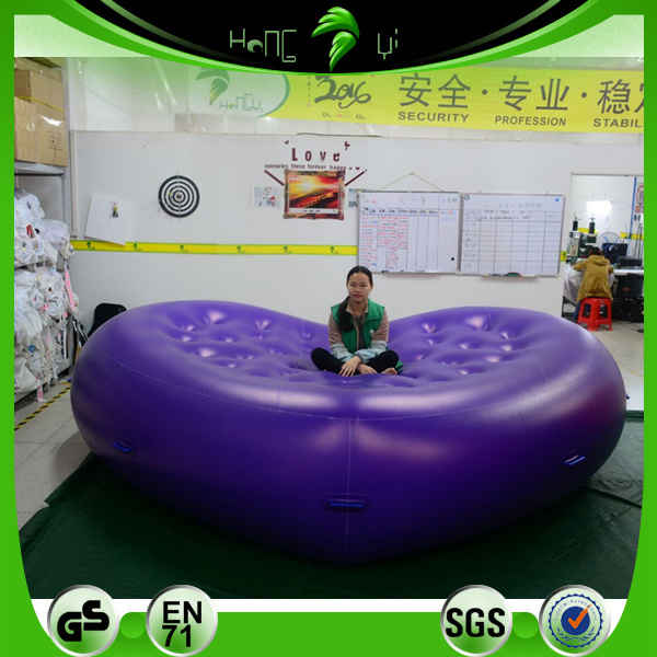 Inflatable Heart-shaped Bed Girl Large Shape Sofa on Sale