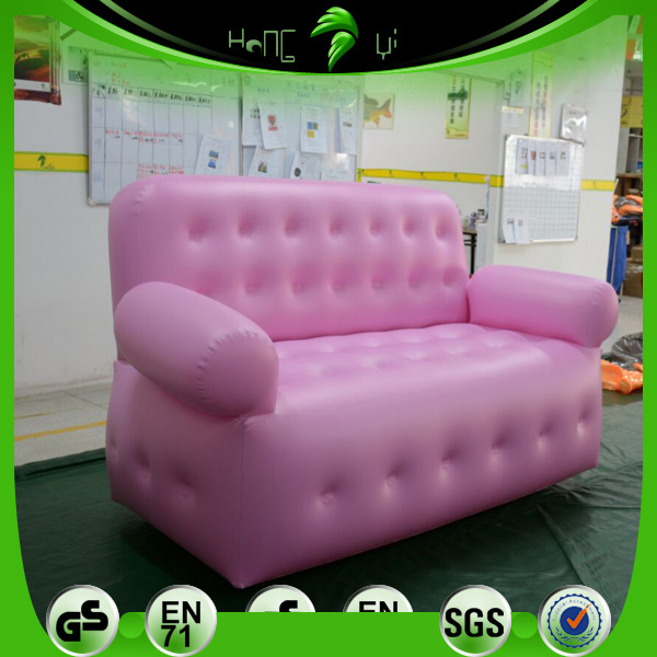 PVC Inflatable Pink Sofa Balloons Hongyi Toy Customized Colorful Sofa Chair Balloons