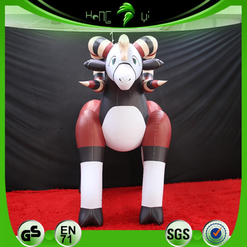 Hongyi Toy Inflatable Sheep Model Balloons Customized Inflatable Riding Goat Animals Balloons