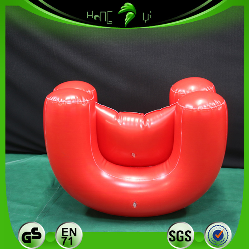 Comfy PVC Inflatable Red Couch Sofa Balloons Hongyi Toy Customized Color Inflatable Sofa Chair Balloons