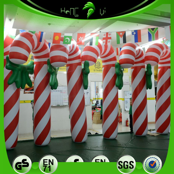 PVC Giant Inflatable Christmas Candy Cane, Giant Christmas Inflatables