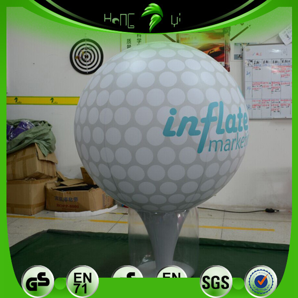 Customized Brand Giant Inflatable Golf Ball Decoration Hongyi Toy Advertising Inflatable Balloons Model For Sales