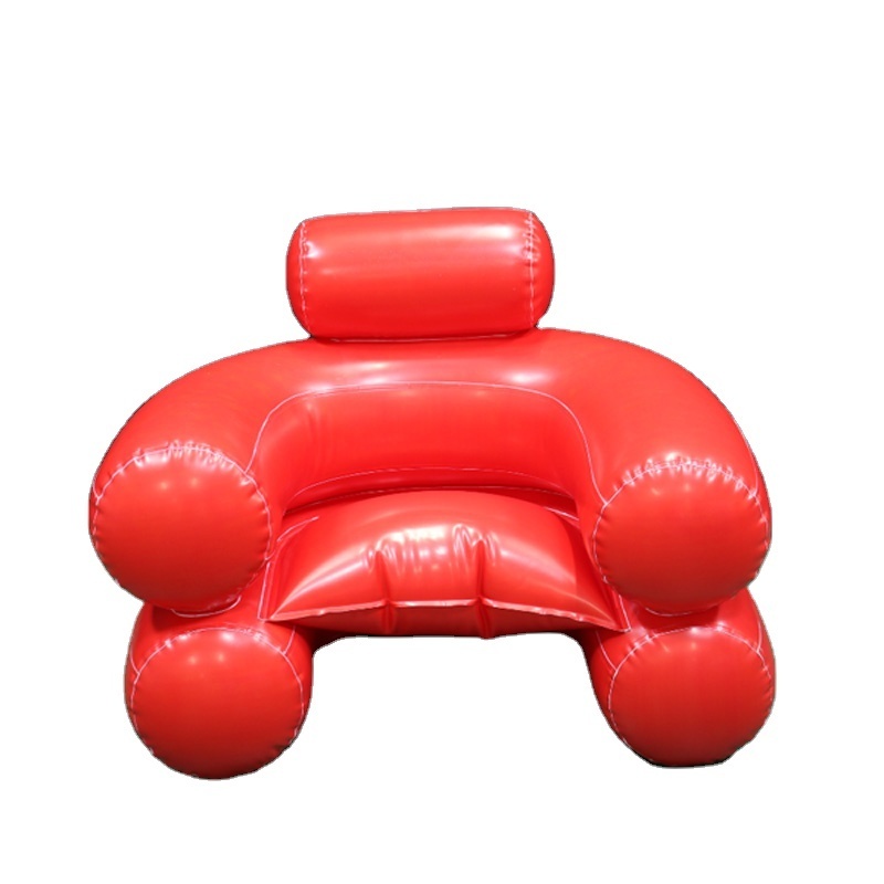 Comfy PVC Inflatable Red Couch Sofa Balloons Hongyi Toy Customized Color Inflatable Sofa Chair Balloons