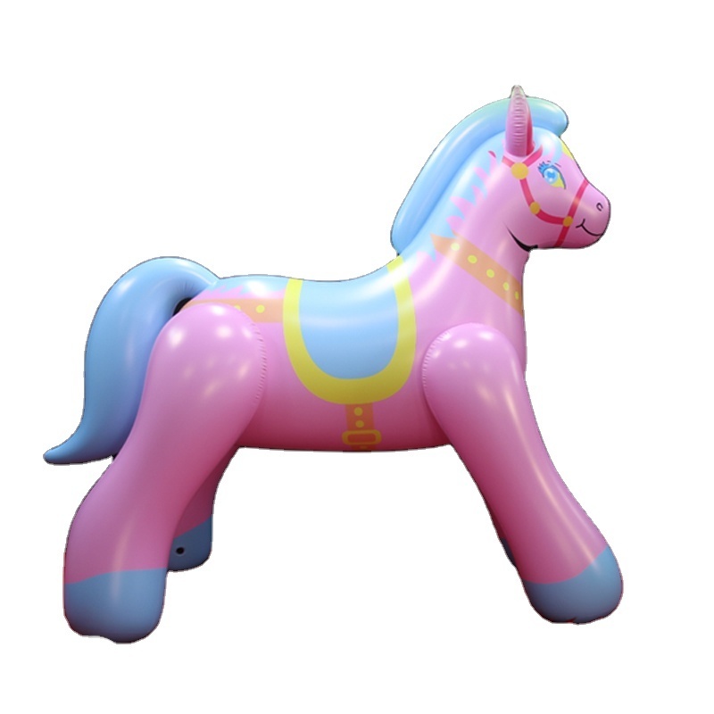 Hongyi Custom Inflation Pink Horse Animals Cartoons Inflatable Pony