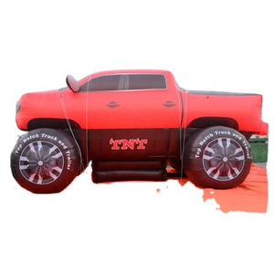 Advertising Giant Inflatable PVC Jeep Car Customized Inflatable Red Truck For Promotion