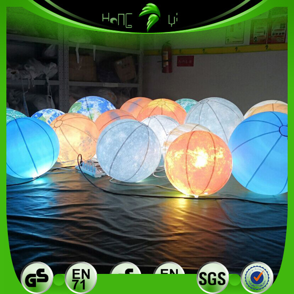 Hongyi Toy's Customized Inflatable LED Planet Balloon Solar System Balloon For Decoration