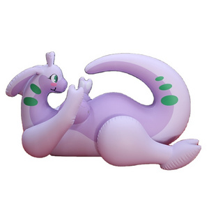 Hongyi Toy Inflatable Laying Goodra Toy Custom Inflation Purple Dragon Toy For Fun