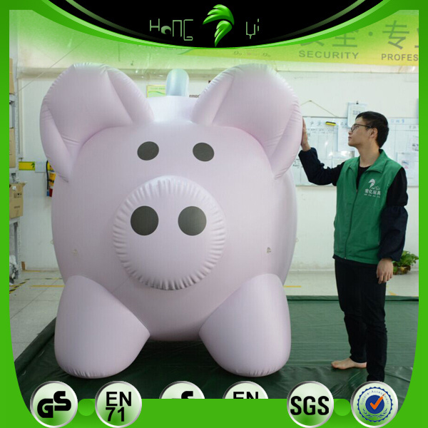 Hongyi Inflatable Pink Piggy Model Balloon Customized Inflatable Giant PVC Pig Model For Sales