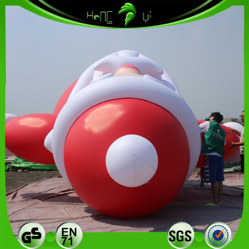 Custom Giant PVC Inflatable Santa Claus for Helium Flying inflatable Christmas Balloon