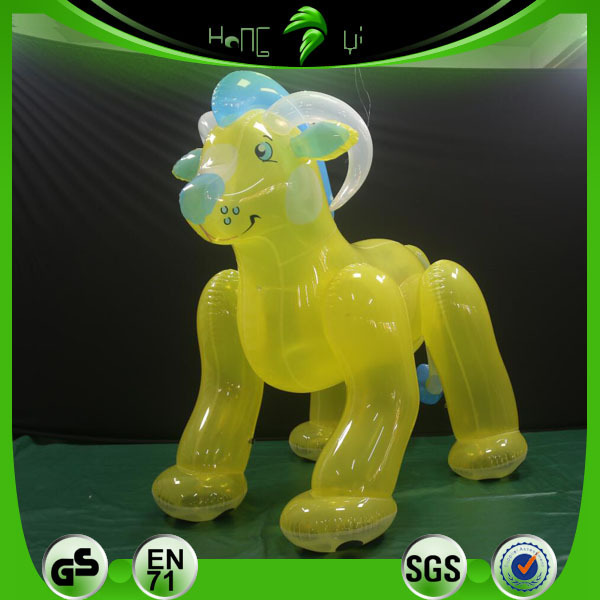 Hongyi Toy Inflatable Animal Toy Customized Inflatable PVC Transparent Lion Toy With SPH