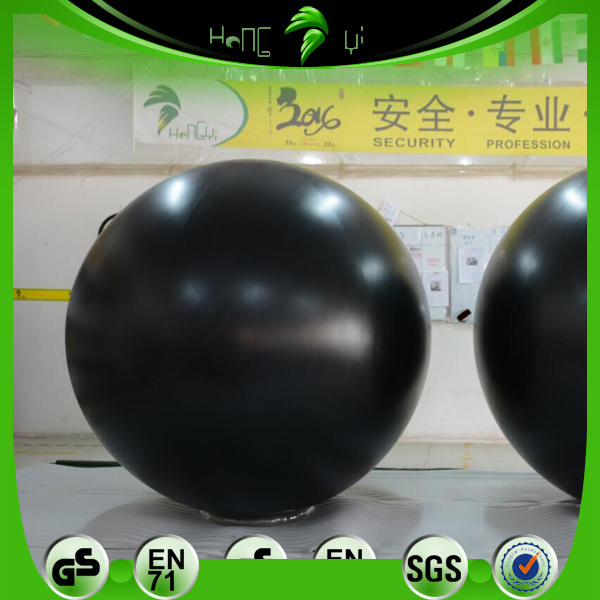 Hongyi Toy Hot Sales Giant Inflatable Helium Black Ball Advertising Hanging Inflatable PVC Black Sphere Balloon