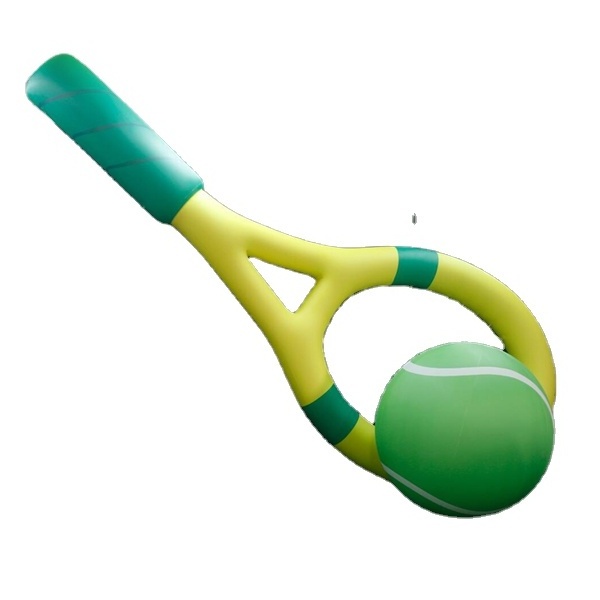 Giant Yellow Green Inflatable Tennis Racket For Advertising