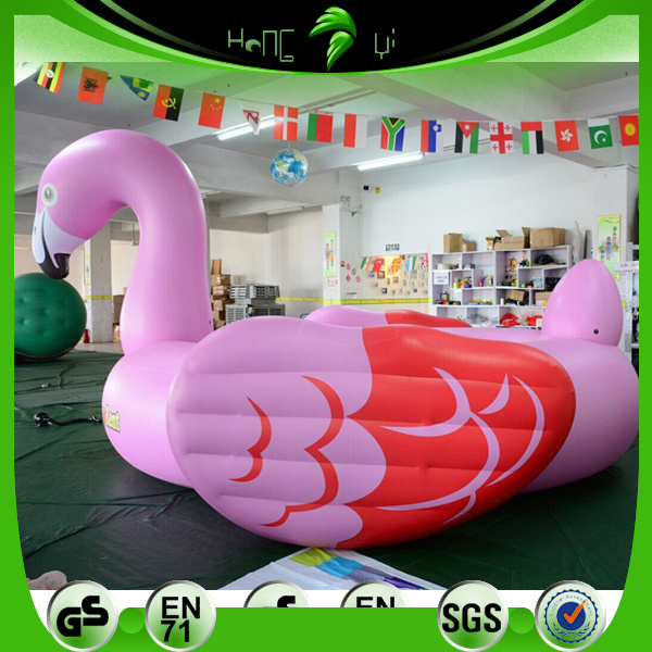 Hongyi Toy Giant Inflatable Animal Balloon Floating On The Water Custom Inflatable Flamingo Shape Balloon Swimming Pool Toy