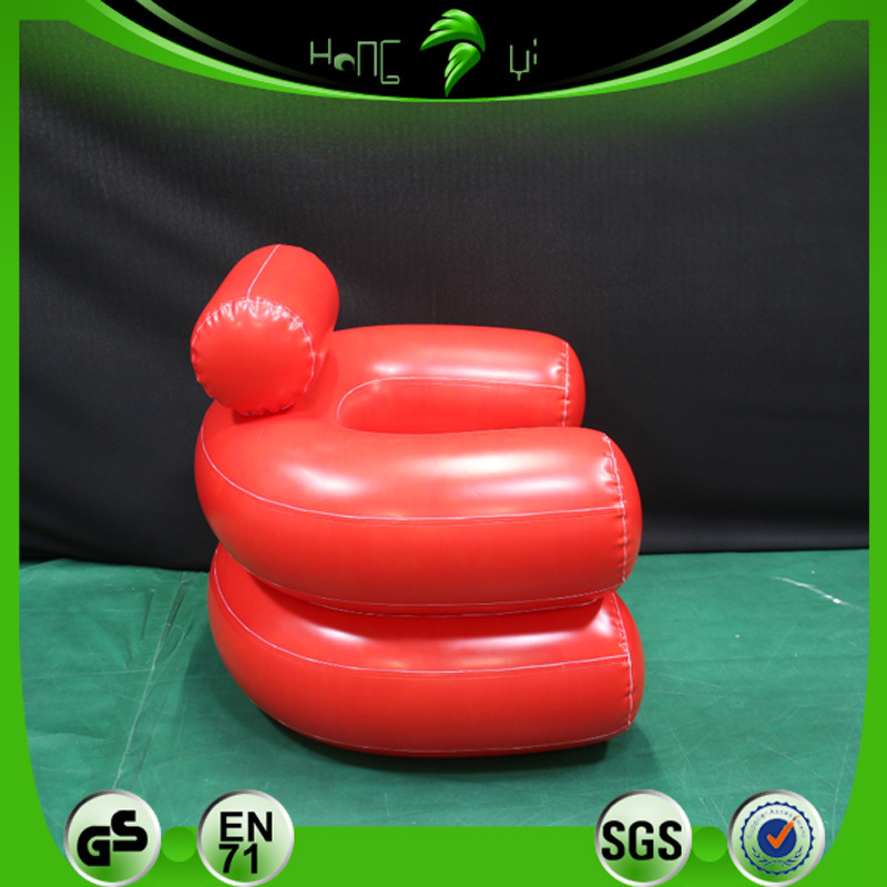 Comfy PVC Inflatable Red Couch Sofa Balloons Hongyi Toy Customized Color Inflatable Sofa Chair Balloons