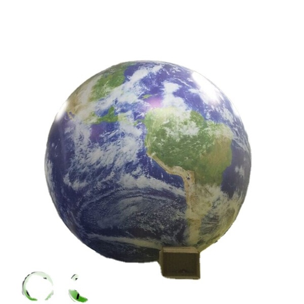 Hongyi Toy Inflatable LED Lighting Earth Printing Air Sphere Custom Giant Lighting Inflatable Globe Balloon Decoration