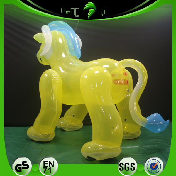 Hongyi Toy Inflatable Animal Toy Customized Inflatable PVC Transparent Lion Toy With SPH