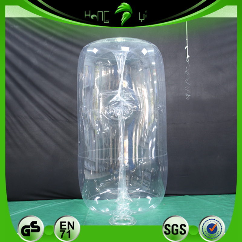 Hongyi Custom Inflatable Tube Suit  PVC Inflatable Costume Inflatable Transparent Tube