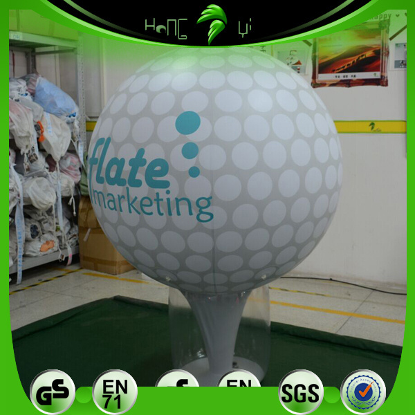 Customized Brand Giant Inflatable Golf Ball Decoration Hongyi Toy Advertising Inflatable Balloons Model For Sales