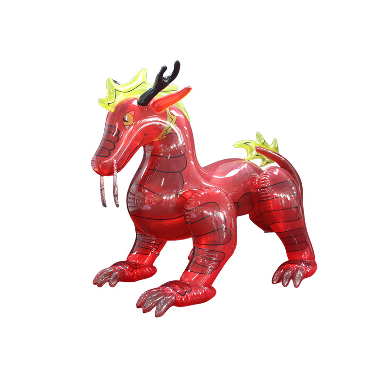 Inflatable Transparent Accessible Chinese Dragon With Zipper Balloon Custom Inflation Clear Dragon Balloon For Fun