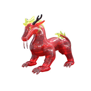 Inflatable Transparent Accessible Chinese Dragon With Zipper Balloon Custom Inflation Clear Dragon Balloon For Fun