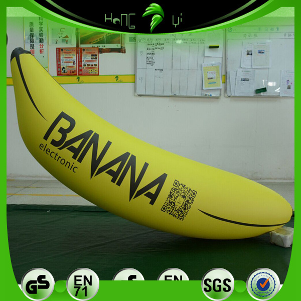 Vivid Printing Giant Advertising Inflatable Banana, LED Lighting Inflatable Fruit For Supermarket Activity