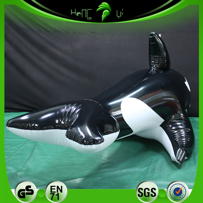 Glossy Inflatable Dolphin Suit Waterproof Inflatable PVC Bondage Animals Suit Squeaky Custom Inflation Orca Costume