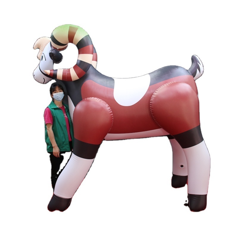 Hongyi Toy Inflatable Sheep Model Balloons Customized Inflatable Riding Goat Animals Balloons