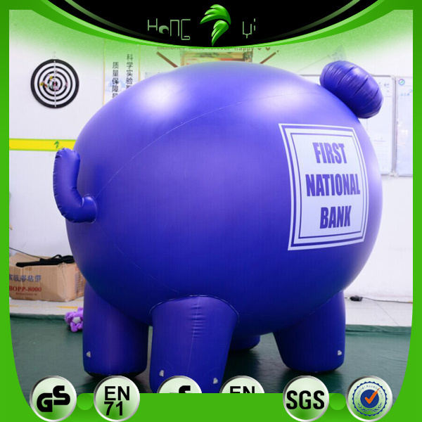 Outdoor Giant Inflatable Blue Pig Model Balloons Advertising Custom Inflation Blue Pig Shape Balloons For Promotion