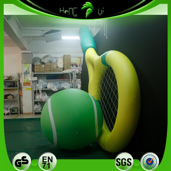 Giant Yellow Green Inflatable Tennis Racket For Advertising