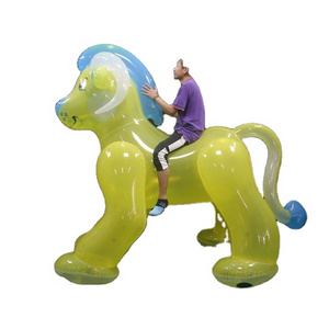 Hongyi Toy Inflatable Animal Toy Customized Inflatable PVC Transparent Lion Toy With SPH