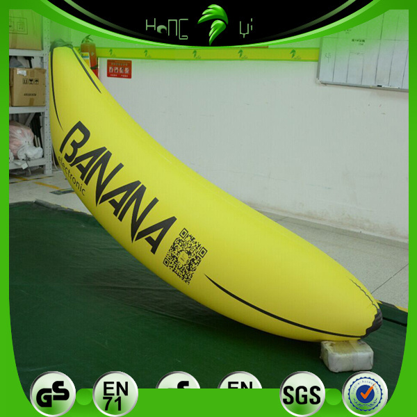 Vivid Printing Giant Advertising Inflatable Banana, LED Lighting Inflatable Fruit For Supermarket Activity