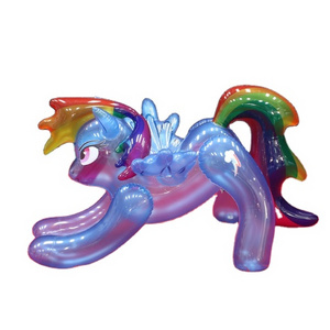 Hongyi Customized Inflatable Animal Pony Toy Inflatable Transparent Rainbow Dash Pony Model Balloon