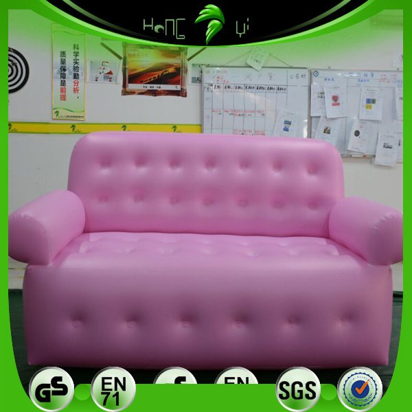 PVC Inflatable Pink Sofa Balloons Hongyi Toy Customized Colorful Sofa Chair Balloons