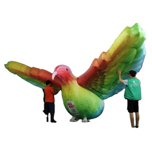 Hongyi Toy Giant Inflatable Pigeon Bird Shape Decorative Balloons Custom Inflatable Colorful Pigeon Animals Balloons