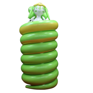 Hongyi Toy Inflatable Animal Snake Customized Inflatable PVC Green Snake Girl Toy Customized Inflatable Naga Toy With SPH