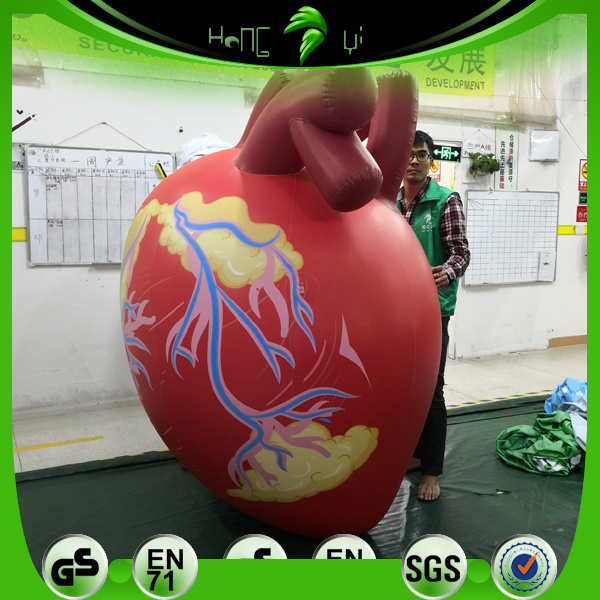 Custom Giant Inflatable Red Human Heart Hongyi Toy Cardiac Type Balloons Model For Promotion