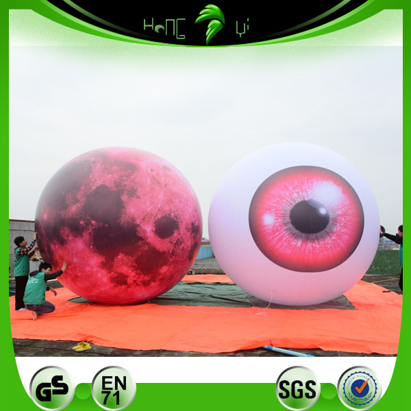 Promotion Giant Inflatable Eye Printing Balloon Hongyi Toy Custom PVC Inflatable Eyeball For Event